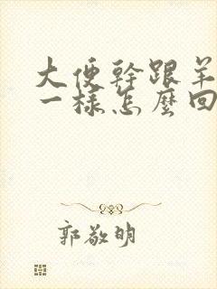 大便干跟羊屎蛋一样怎么回事