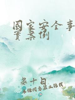 国家安全事例真实案例