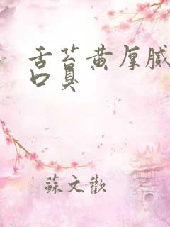 舌苔黄厚腻口苦口臭