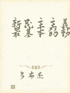 新民主主义革命最基本的动力是:(