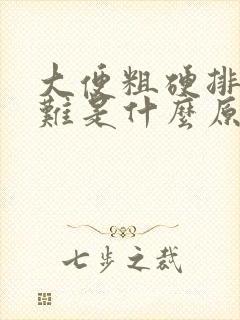 大便粗硬排便困难是什么原因