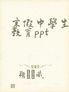 寒假中学生安全教育ppt