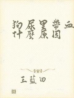 狗尿里带血块是什么原因