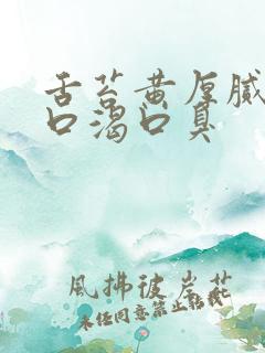 舌苔黄厚腻口干口渴口臭