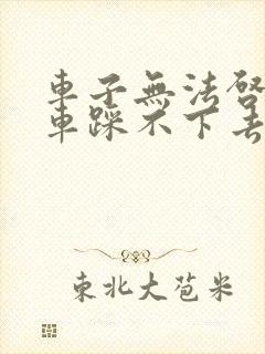 车子无法启动刹车踩不下去怎么办