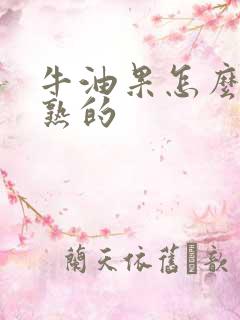 牛油果怎么挑选熟的