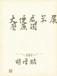 大便成羊屎是什么原因