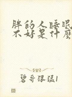 胖的人睡眠质量不好是什么原因?