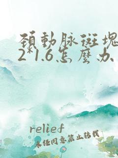 颈动脉斑块4.2*1.6怎么办