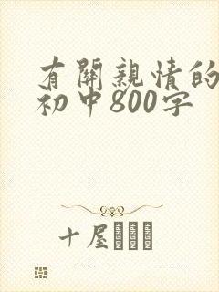 有关亲情的作文初中800字