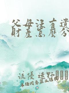 父母没有遗嘱,财产怎么分配