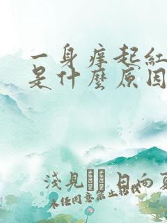 一身痒起红疙瘩是什么原因引起的