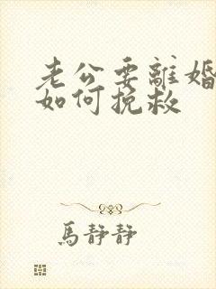 老公要离婚丈夫如何挽救