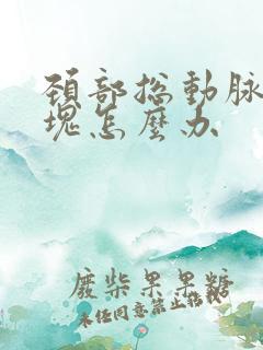 颈部总动脉有斑块怎么办