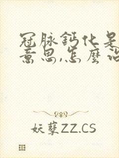 冠脉钙化是什么意思,怎么治疗