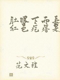 肚眼下面长了个红色疙瘩是怎么回事