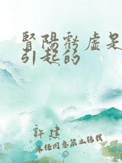 肾阳亏虚是怎么引起的