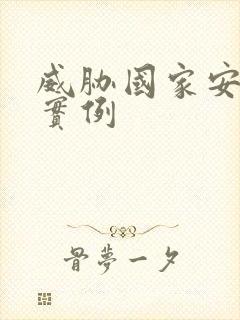 威胁国家安全的实例