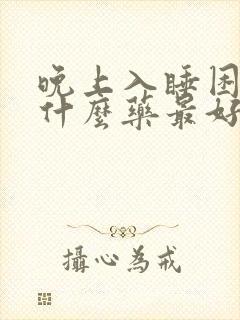 晚上入睡困难吃什么药最好