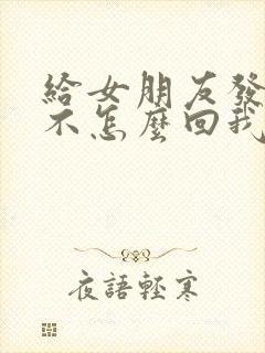 给女朋友发信息不怎么回我