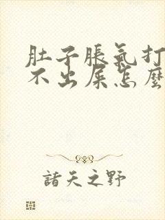 肚子胀气打嗝拉不出屎怎么办