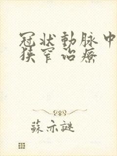 冠状动脉中重度狭窄治疗