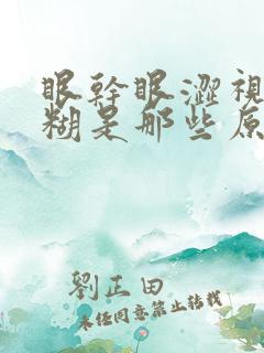 眼干眼涩视力模糊是那些原因