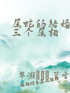 属蛇的结婚忌哪三个属相