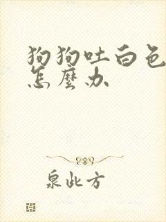 狗狗吐白色粘液怎么办