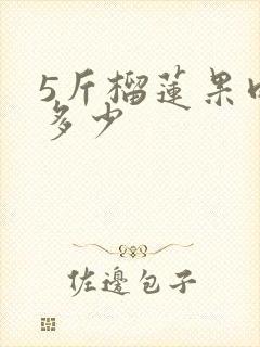 5斤榴莲果肉有多少