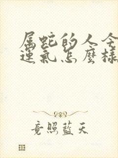 属蛇的人今年的运气怎么样