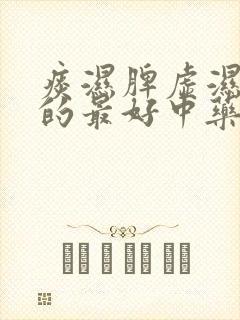 痰湿脾虚湿气重的最好中药方剂