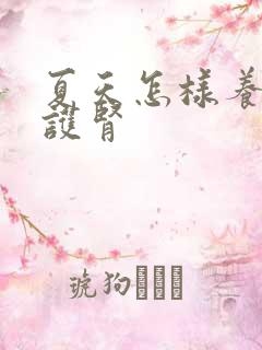 夏天怎样养肾和护肾