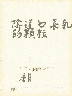 阴道口长乳白色的颗粒