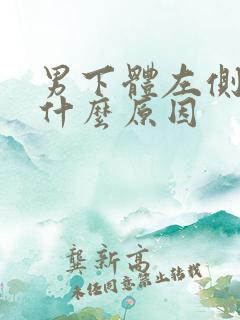 男下体左侧疼是什么原因