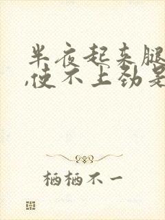 半夜起来腿麻木,使不上劲是怎么回事