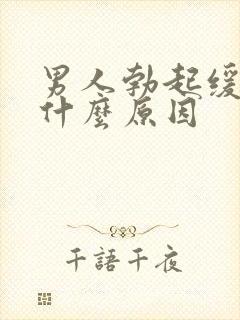 男人勃起缓慢是什么原因