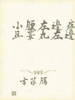 小腹左边疼痛并且睾丸左边肿了怎么办