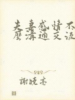 夫妻感情不好怎么沟通交流