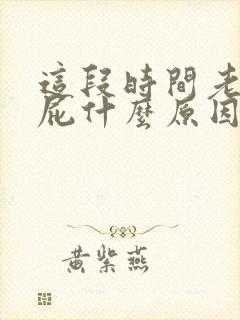 这段时间老是放屁什么原因