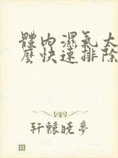 体内湿气太重怎么快速排除