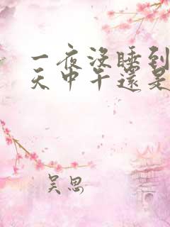 一夜没睡到第二天中午还是睡不着