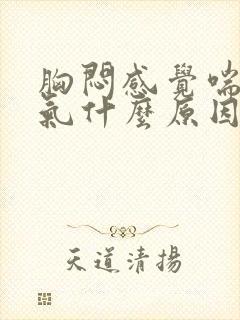 胸闷感觉喘不上气什么原因