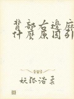 背部右边麻木是什么原因引起的