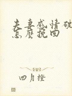 夫妻感情破裂该怎么挽回