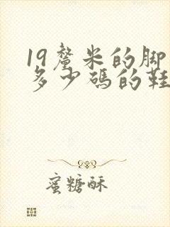 19厘米的脚穿多少码的鞋子