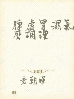 脾虚胃湿气重怎么调理