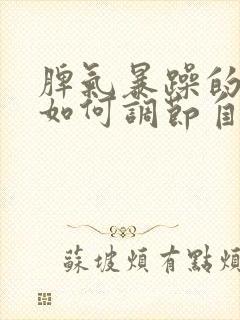 脾气暴躁的妈妈如何调节自己的情绪