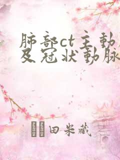 肺部ct主动脉及冠状动脉钙化