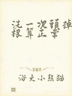 洗一次头掉多少根算正常